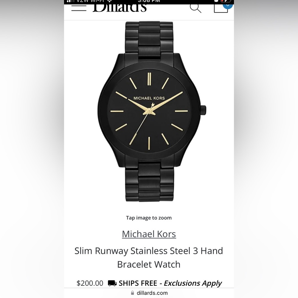 Michael Kors stainless steel runway watch